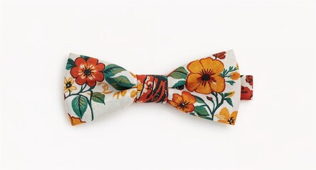 Different style fabric flower hair clip design on plain white background