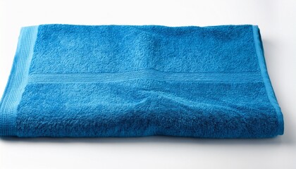 blue beach towel white background