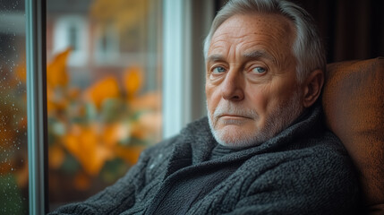 Intense Portrait of a Mature Man