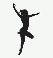 Naklejka premium silhouette of a girl