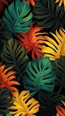 Tropical leaves pattern