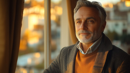 Intense Portrait of a Mature Man