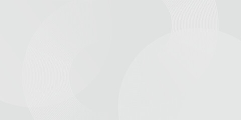 Fototapeta premium White geometric abstract background overlap layer on bright space with lines effect decoration. Modern graphic design element circles style concept for banner, modern vector wallpaper