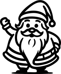santa claus vector illustration, isolated on white
