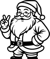 santa claus vector illustration, isolated on white