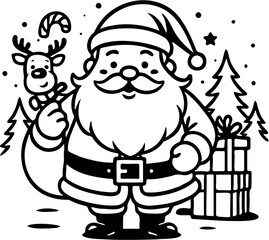 santa claus vector illustration, isolated on white