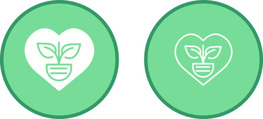 Ecology Heart Vector Icon