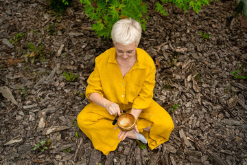 Experience Mindful Meditation with a Singing Bowl in the tranquility of Natures embrace
