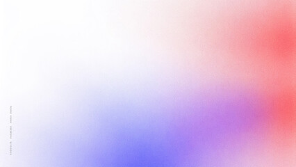 Soft gradient transition from white to blue purple and red with subtle grain