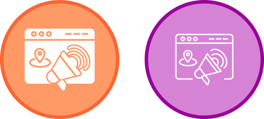 Location Web Advertising Vector Icon