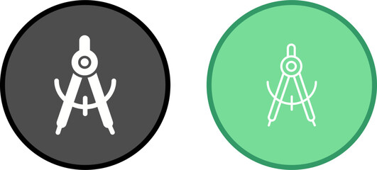 Geometrical Compass Vector Icon