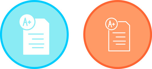 Graded Paper Vector Icon