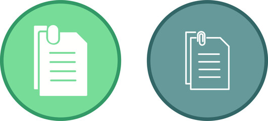 Attached Documents Vector Icon