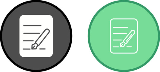 Fountain Pen Vector Icon