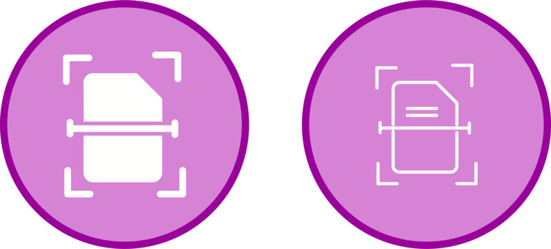 Scanning Document Vector Icon