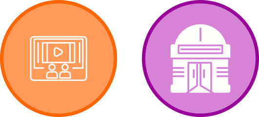 Building Cinema Vector Icon