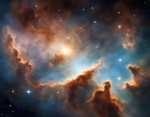 Nebula starry sky galaxy space illustration background