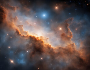 Nebula starry sky galaxy space illustration background