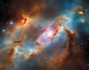 Fototapeta premium Nebula starry sky galaxy space illustration background