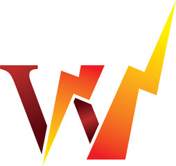 Power Energy Lightning W Logo