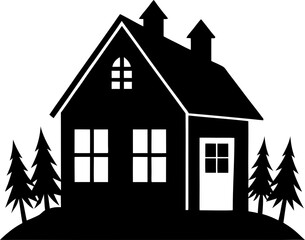 house silhouette vector