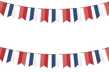Obraz premium Red, White, and Blue Bunting Flags Festive Party Decoration Background