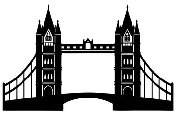 Tower Bridge London Silhouette