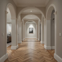 corridor with arches and columns