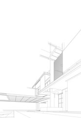 Architecture building. Design background vector illustration