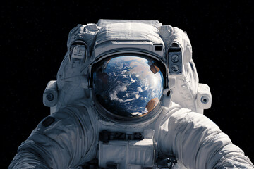 an astronaut in a spacesuit with the earth in the background