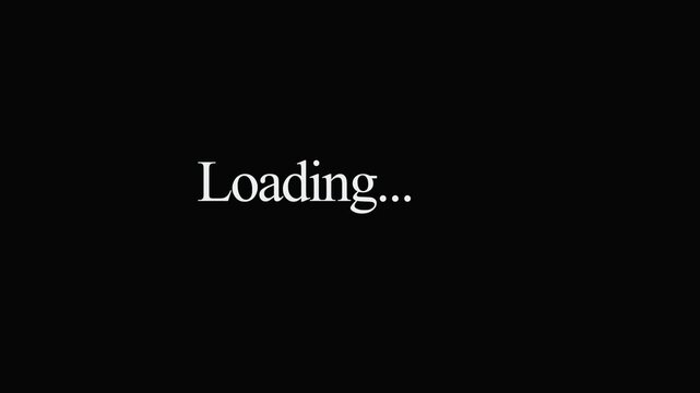 Connect professional black and white loading text animation. Installing software. Simple bold font 2D cartoon 4K video loader motion graphic. Program update progress, waiting animated gif