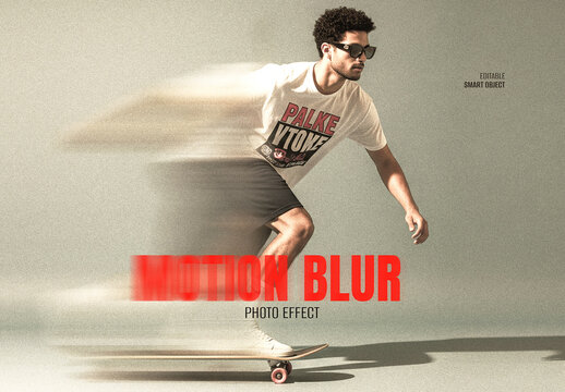 Motion Blur Photo Effect Photoshop Template