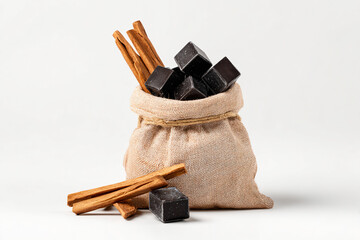 a bag of chocolate and cinnamon sticks