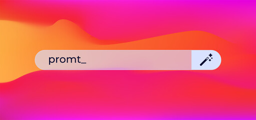 Ai typing interface bar indicating data entry in artificial intelligence applications and user tools.