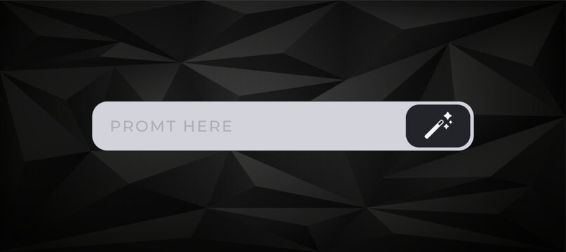 Ai text input bar for entering commands or prompts with a minimal and user-friendly design.