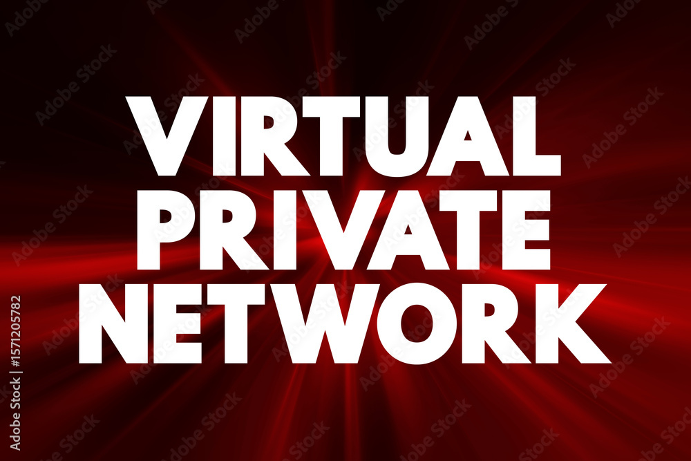 Poster virtual private network - encrypted connection over the internet from a device to a network, text co