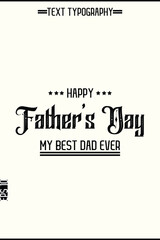 Happy Father's Day Modern StylishLettering Text Vertical