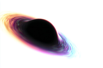 a black hole with a black disk in the center