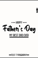 Happy Father's Day Modern Stylish Typography Text Vertical Template