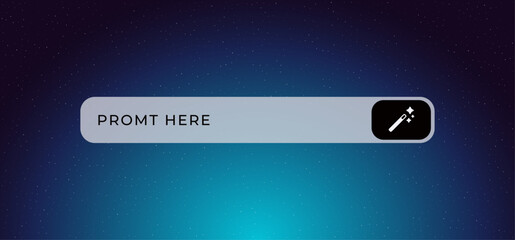 Ai user interface concept with an input field featuring an edit icon. modern and clean design.