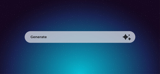 Artificial intelligence interface featuring a generate button with a stylized star icon beside it.