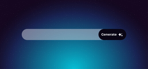 Artificial intelligence search bar showcasing a modern generate button and sleek design features.