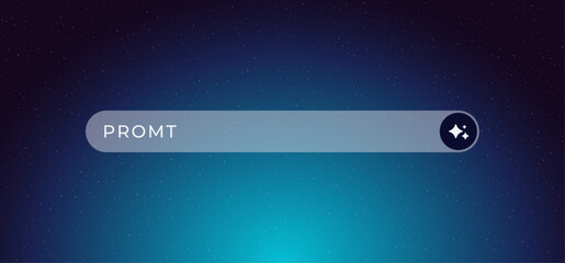 Artificial intelligence search bar with interactive icon simplifies finding information easily and quickly.
