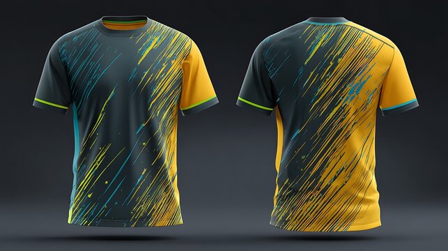Sports t-shirt jersey design concept, sports jersey concept with front and back view for Soccer, Cricket, Football, Volleyball, Rugby, tennis, gaming, basketball, golf, badminton .