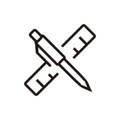 Stationery of Education and Learning web icons in line style. School, university, textbook, learning. Vector illustration.