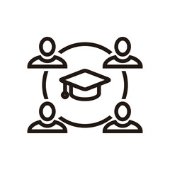 Online Study of Education and Learning web icons in line style. School, university, textbook, learning. Vector illustration.