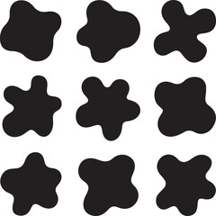 Hand Drawn Organic Blob Vector Set in Minimalist Abstract Style