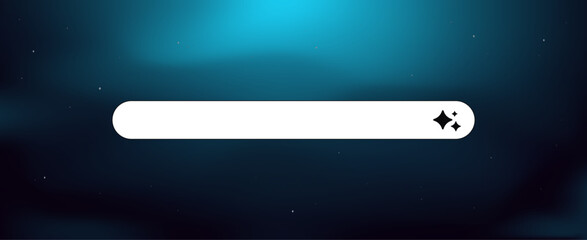 Ai element showcasing a sleek search bar with a minimalist style and two star symbols for flair.