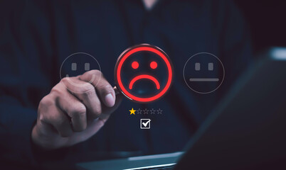 The dissatisfied customer left a negative review and a one-star rating on the popular online shopping platform. His complaint about the poor service was accompanied by a sad emoticon.	
