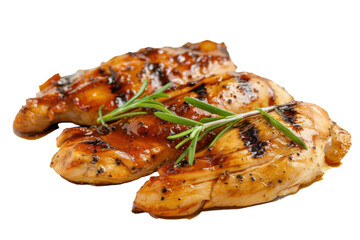 Fresh Chicken Fillet on Clear Background